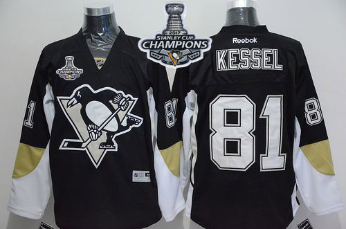 Penguins #81 Phil Kessel Black Home Stanley Cup Finals Champions Stitched NHL Jersey